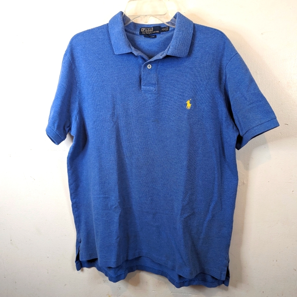 Polo Ralph Lauren Blue Polo Mens XL Yellow Pony